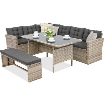 Garden Point GAP409 Zahradní technorattanový nábytek Latina 8 šedý – Zboží Mobilmania