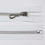 Zip spirálový 6mm délka 75cm, barva 101 (dělitelný) se stříbrnými zoubky – Hledejceny.cz