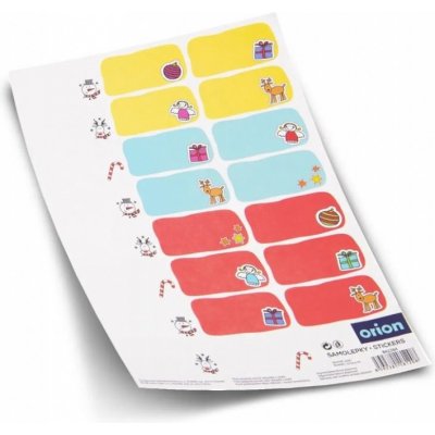 Vánoční samolepky na dárky Orion / obdélník / bez textu / 23 ks – Hledejceny.cz