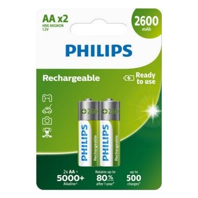 Philips MultiLife NiMH AA 2600mAh 2ks R6B2A260/10 – Zboží Živě