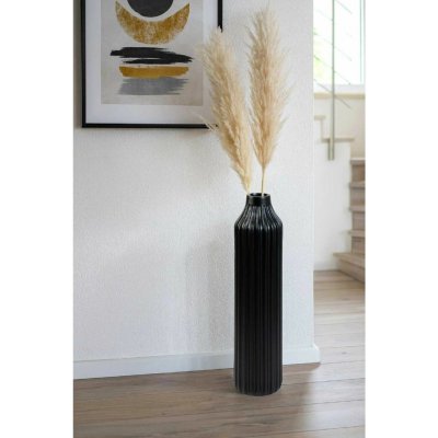 eshop-kvetinace.cz Podlahová váza VERTO, sklolaminát, výška 80 cm, černý mat – Hledejceny.cz