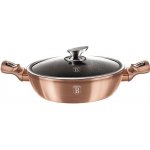 Berlingerhaus Pekáč kulatý s mramorovým povrchem a poklicí 28 cm Rosegold Metallic Line BH-1519 – Zboží Mobilmania