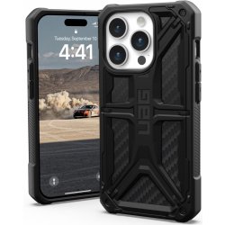 Pouzdro UAG Monarch iPhone 15 Pro carbon fiber