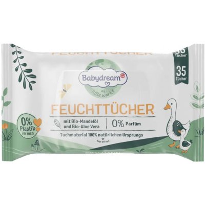 Babydream Vlhčené ubrousky Natural My little world 35 ks – Zboží Dáma