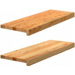 VidaXL Okenní parapety 2 ks, světle hnědá, 70 x 30 x 2 cm, masivní dubové dřevo – Sleviste.cz