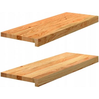 VidaXL Okenní parapety 2 ks, světle hnědá, 70 x 30 x 2 cm, masivní dubové dřevo – Sleviste.cz