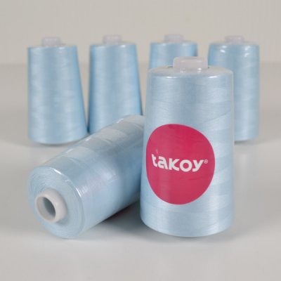 Takoy Overlock / coverlock polyesterová nit TKY 5000 barva světle modrá – Sleviste.cz