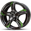 Alu kolo, lité kolo Ronal R62 7,5x18 5x114,3 ET40 jetblack green