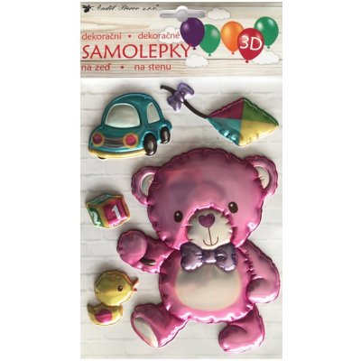 Dětská samolepicí 3D dekorace na stěnu medvídek 10440 / Samolepky pro děti ( 15 x 26 cm ) Room Decor – Zboží Mobilmania