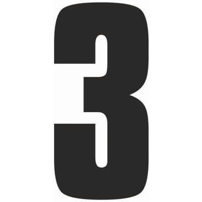 Samolepící 3 samolepící vinylová fólie arch 5 ks - čísla 100 mm – Zbozi.Blesk.cz