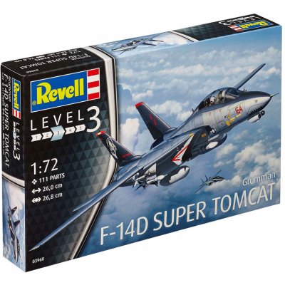 Revell Model Kit Plastic plane 03960 F 14D Super Tomcat 1:72 – Zboží Dáma Revell Model Kit Plastic plane 03960 F 14D Super Tomcat 1:72 – Zboží Dáma