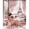Dětské korálky zuty Diamantové malování (s rámem) - Výhled na Eiffelovku