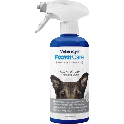 Vetericyn Foam Care Medicated Shampoo léčivý veterinární pro suchou svědící pokožku 473 ml – Hledejceny.cz