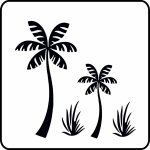 Artemiss Palmy plastová šablona 504 D 29x29cm – Zboží Dáma