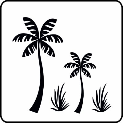 Artemiss Palmy plastová šablona 504 D 29x29cm – Zboží Dáma