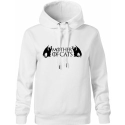 Mother of cats draci Oversized mikina dámská Moon kratší + širší Bílá