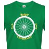Pánské Tričko tričko pro cyklistu Život v jednom kole zelená