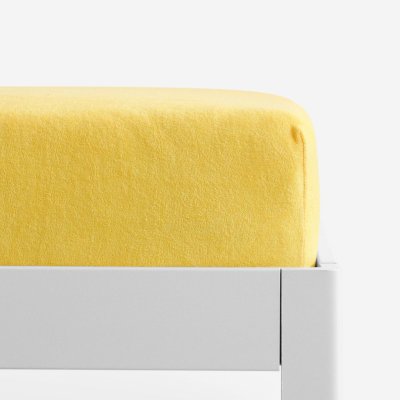 Goldea prostěradlo Froté s napínací gumou světle žluté 180x200 – Zboží Mobilmania