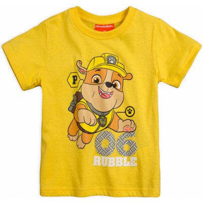 Chlapecké tričko PAW PATROL RUBBLE žlutá – Hledejceny.cz