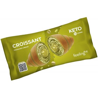 FeelingOK Variegated Croissant Filled With Pistachio Cream + Protein 50 g – Sleviste.cz