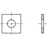 PROFISTYL DIN 436 podložka čtvercová černá Varianta: DIN 436 podložka čtvercová 11x30x3 – Zboží Mobilmania