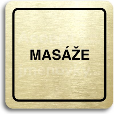 ACCEPT Piktogram masáže - zlatá tabulka - černý tisk – Zboží Dáma