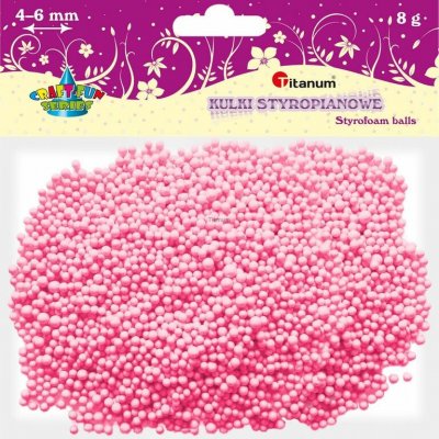 Polystyrenové kuličky, 4-6 mm - růžové – Hledejceny.cz