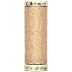 Nit PES Gütermann - univerzální síla 100 (100m) - různé barvy barva 421 - béžová