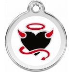 Red Dingo známka Devil Heart White Ďábelské srdce bílé velikost známky M 30 mm – Hledejceny.cz