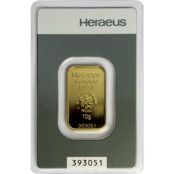 Heraeus zlatý slitek 10 g