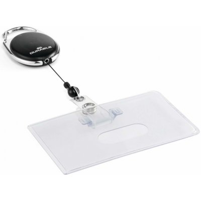 Durable Držák jmenovek Style, černá, výsuvný, patent, držák na 1 kartu, DURABLE 890701 146083 – Sleviste.cz