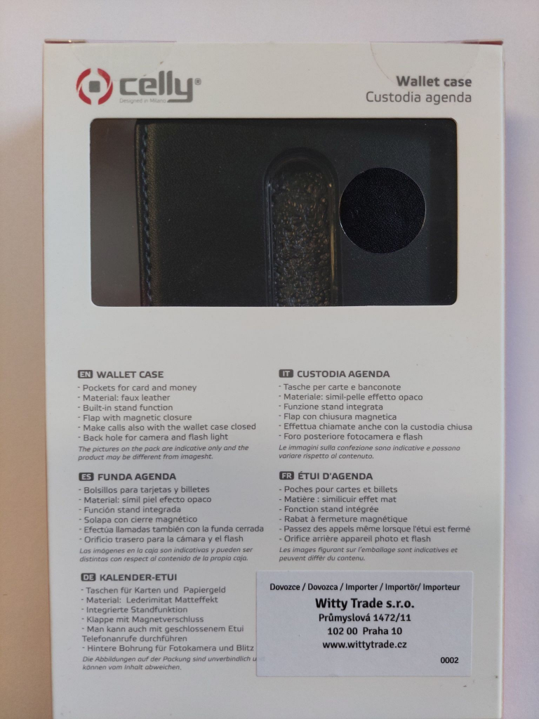 Pouzdro CELLY Wally Sony Xperia 1, černé