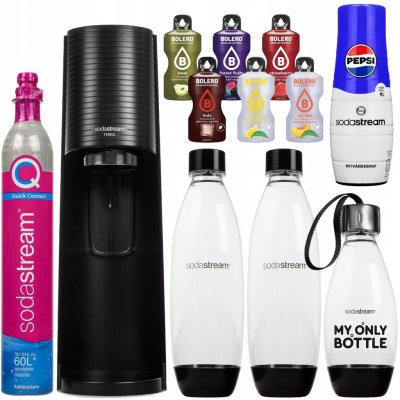 SodaStream Terra černý 3 lahve 3 sirupy Pepsi – Zbozi.Blesk.cz