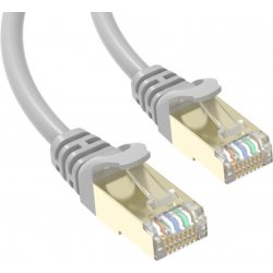 Conexpro PC6AFS-10 slim patch, STP, CAT6A, 10m, šedý