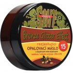 Vivaco Sun Glitter effect opalovací máslo s bio arganovým olejem SPF15 200 ml – Zbozi.Blesk.cz