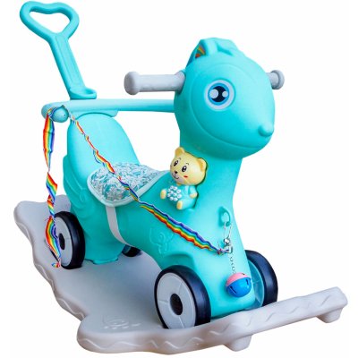 Aga4Kids Plastový houpací koník 2v1 DS3803 Modrý – Sleviste.cz