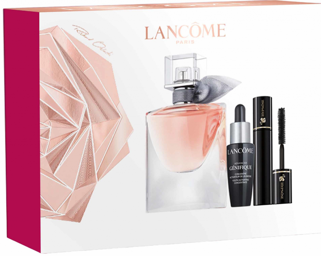 Lancome La Vie Est Belle EDP 30 ml + Advanced genifique youth activating concentrate 10 ml + Mascara odtieň 01 Noir Hypnotic 2 ml dárková sada