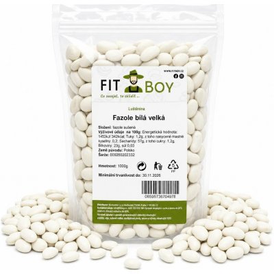Fitboy Fazole bílá velká 1 kg – Zboží Dáma