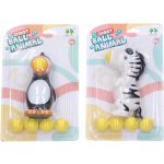 Zvířátko 14cm střílející pěnové míčky set s 5 soft balónky 4 druhy – Zboží Mobilmania