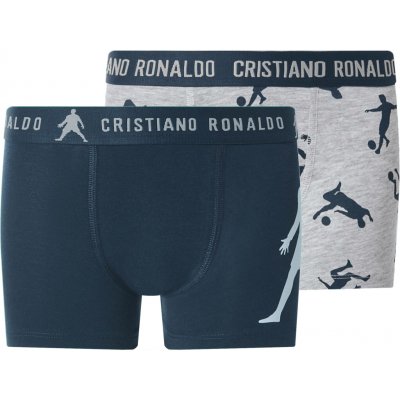 CR7 chlapecké boxerky 2 kusy šedá / navy modrá – Sleviste.cz