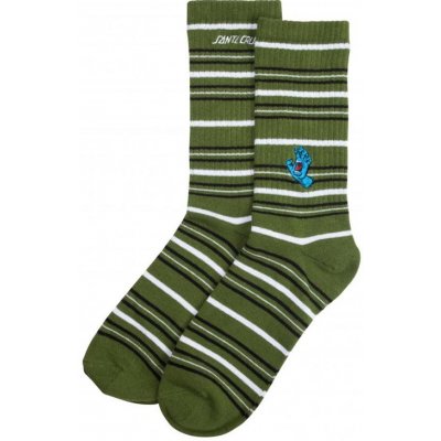 Santa Cruz ponožky Screaming Mini Hand Stripe Sck Dill Green Stripe – Zbozi.Blesk.cz