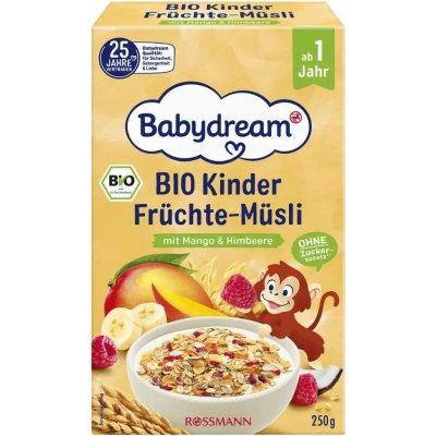 Babydream BIO müsli s mangem a malinami 250 g – Zboží Mobilmania