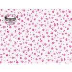 Soonrich látka na patchwork růžové kytky na bílé ptw130 – Zboží Dáma