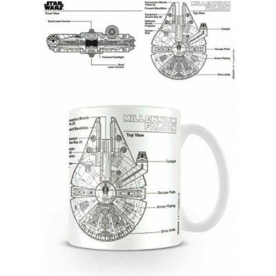 EPEE Merch Pyramid Hrnek Star Wars Millenium Falcon sketch 315 ml – Zboží Mobilmania