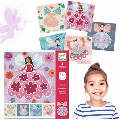 Djeco Šablony Květinové víly – Zboží Dáma