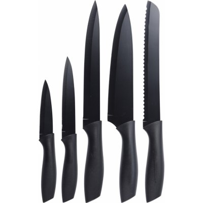 EH Excellent Houseware Černé nože z nerezové oceli 5 ks, sada kuchyňských nožů s unikátním designem – Hledejceny.cz