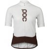 Cyklistický dres POC W's Essential Road Logo Jersey Hydrogen White/Axinite Brown