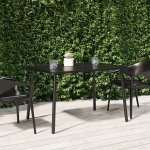 OMAXI 775100 Zahradní stolek antracitový 110 x 80 x 71 cm ocel – Hledejceny.cz