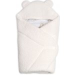 Baby Nellys Beránková zavinovačka s kapucí bavlna beránek Teddy Medvídek smetana – Zboží Mobilmania