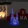 Vánoční osvětlení Nabytek XL Sada akrylových světelných LED kuželů modrá 30 45 60 cm